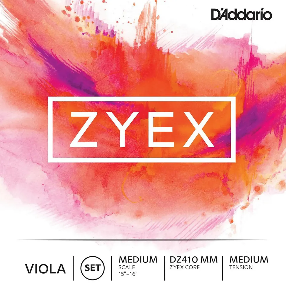 D'Addario Zyex 4/4 Viola String Set Medium Scale Medium