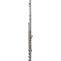 Di Zhao DZ 401 Student Flute, Open Hole, Y-arms, All Silver Plated with Silver Lip and Riser Offset G B-Foot