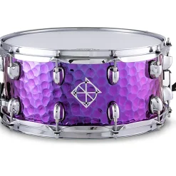 Dixon Cornerstone Titanium-Plated Hammered Steel Snare Drum 14 x 6.5 in. Purple