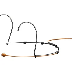 DPA Microphones 4066 CORE Omnidirectional Headset Microphone with 3-pin LEMO Connector for Sennheiser Wireless Brown