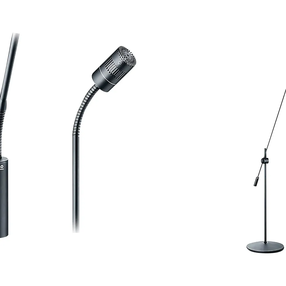 DPA Microphones 4018 Supercardioid Mic, Black, XLR, 77 cm (30 in) Boom, Floor Stand, Single Mic