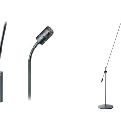 DPA Microphones 4018 Supercardioid Mic, Black, XLR, 122 cm (48 in) Boom, Floor Stand, Single Mic