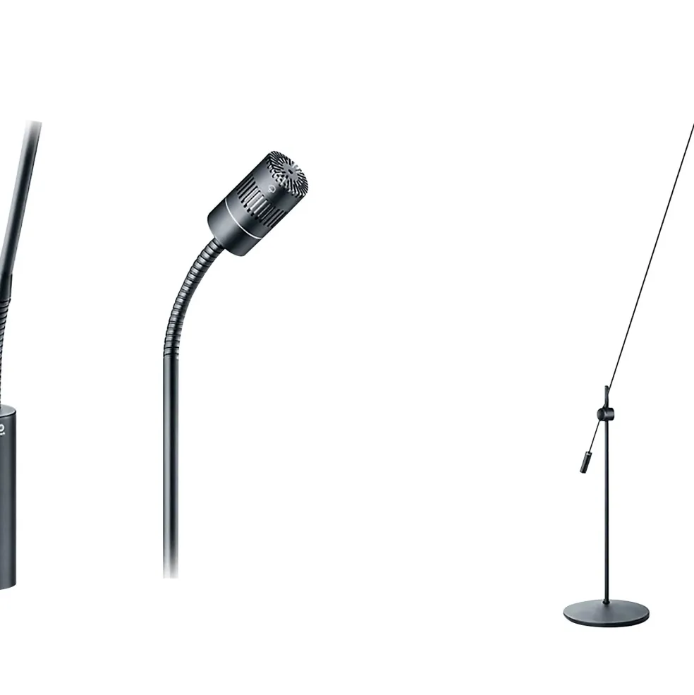 DPA Microphones 4018 Supercardioid Mic, Black, XLR, 122 cm (48 in) Boom, Floor Stand, Single Mic