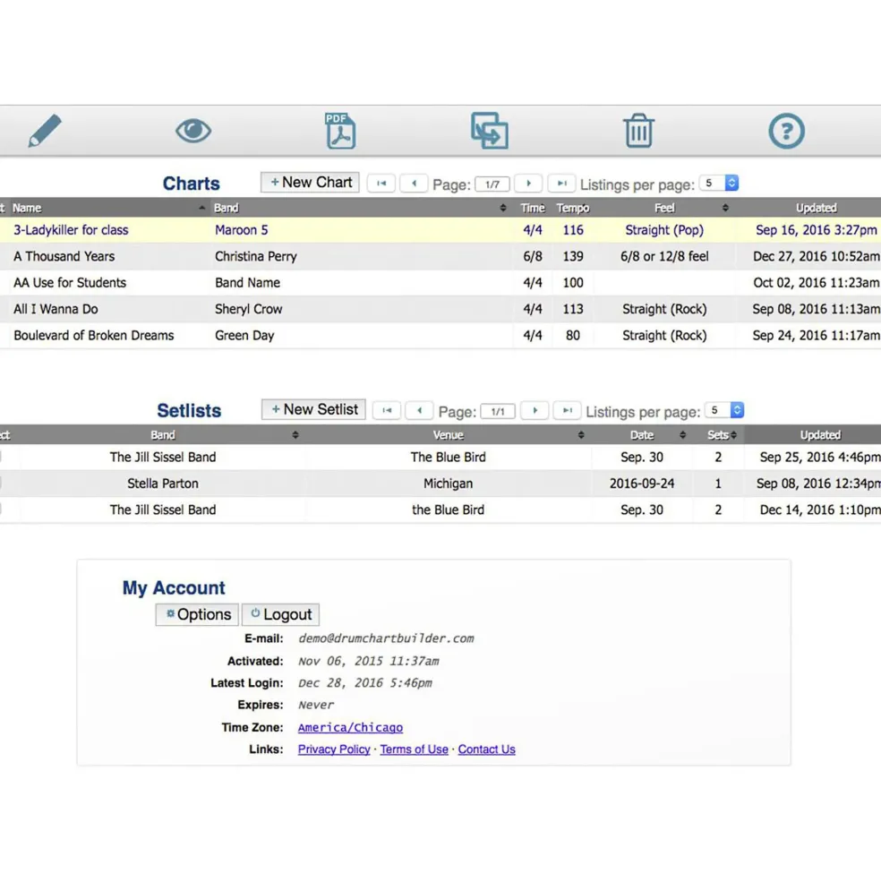 Drum Chart Builder Drum Chart Builder 2 Year Subscription