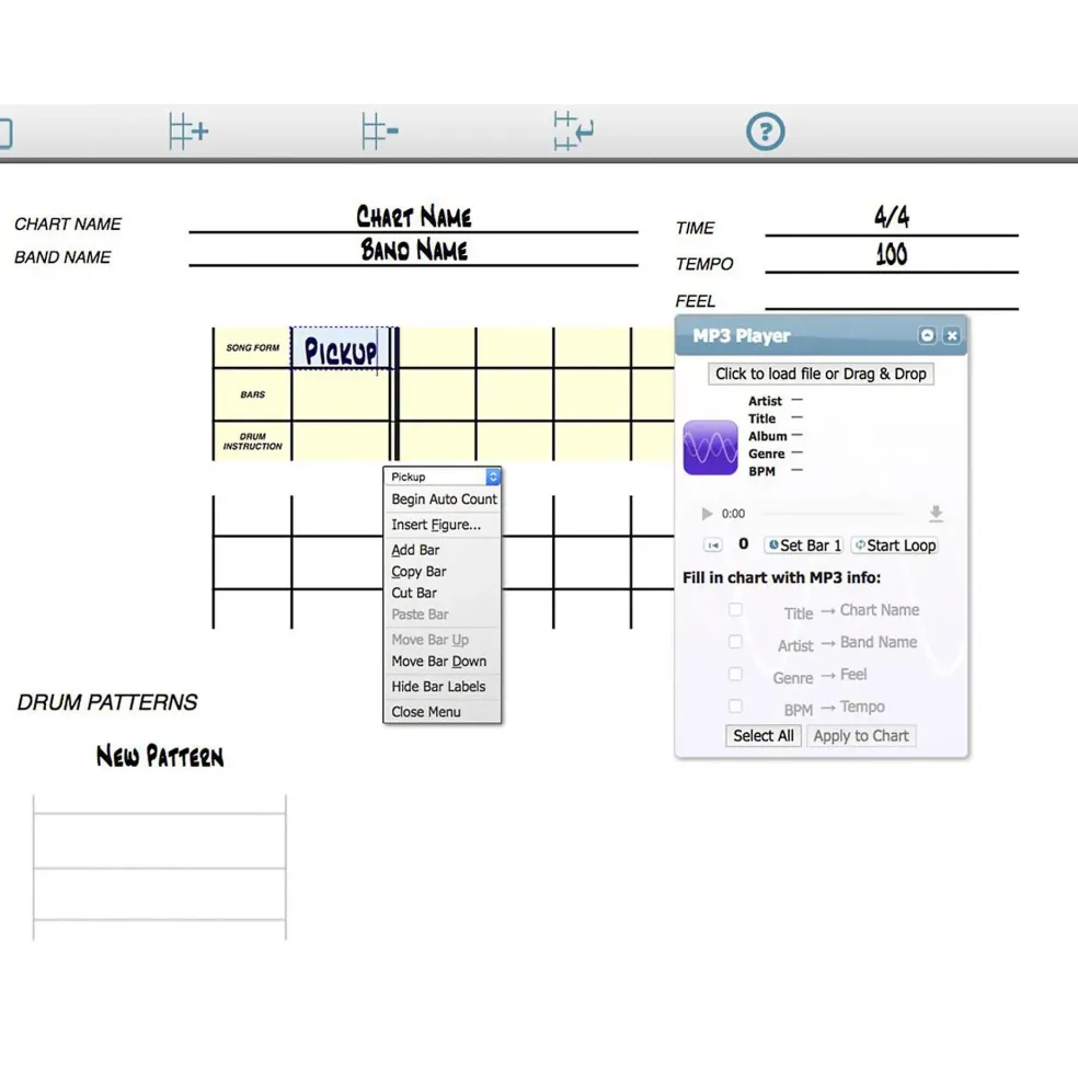 Drum Chart Builder Drum Chart Builder 2 Year Subscription