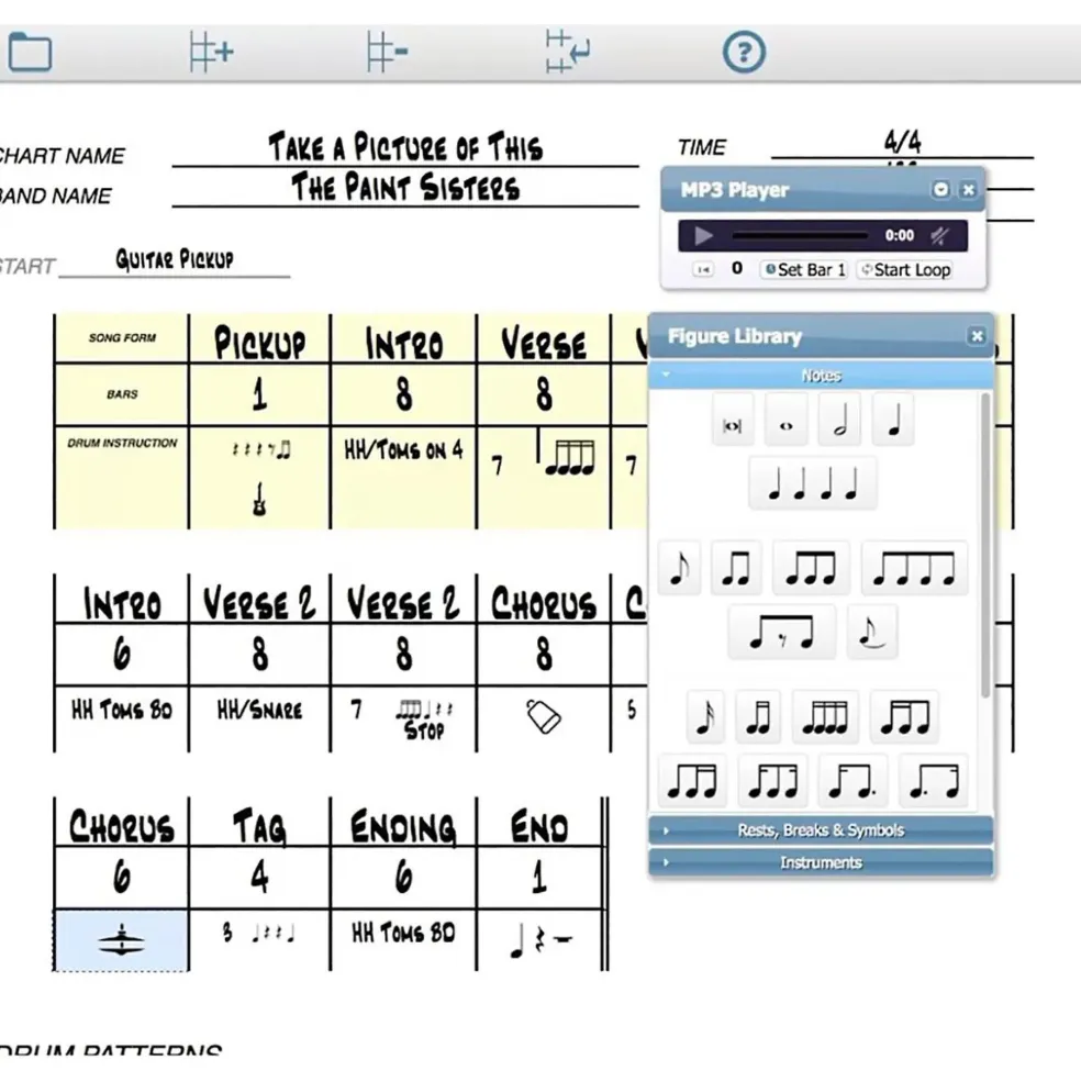 Drum Chart Builder Drum Chart Builder 2 Year Subscription