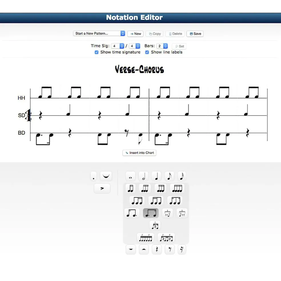 Drum Chart Builder Drum Chart Builder 2 Year Subscription