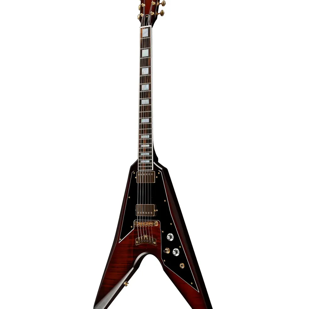 Dunable Guitars Asteroid Electric Guitar Flame Top Amber Burst