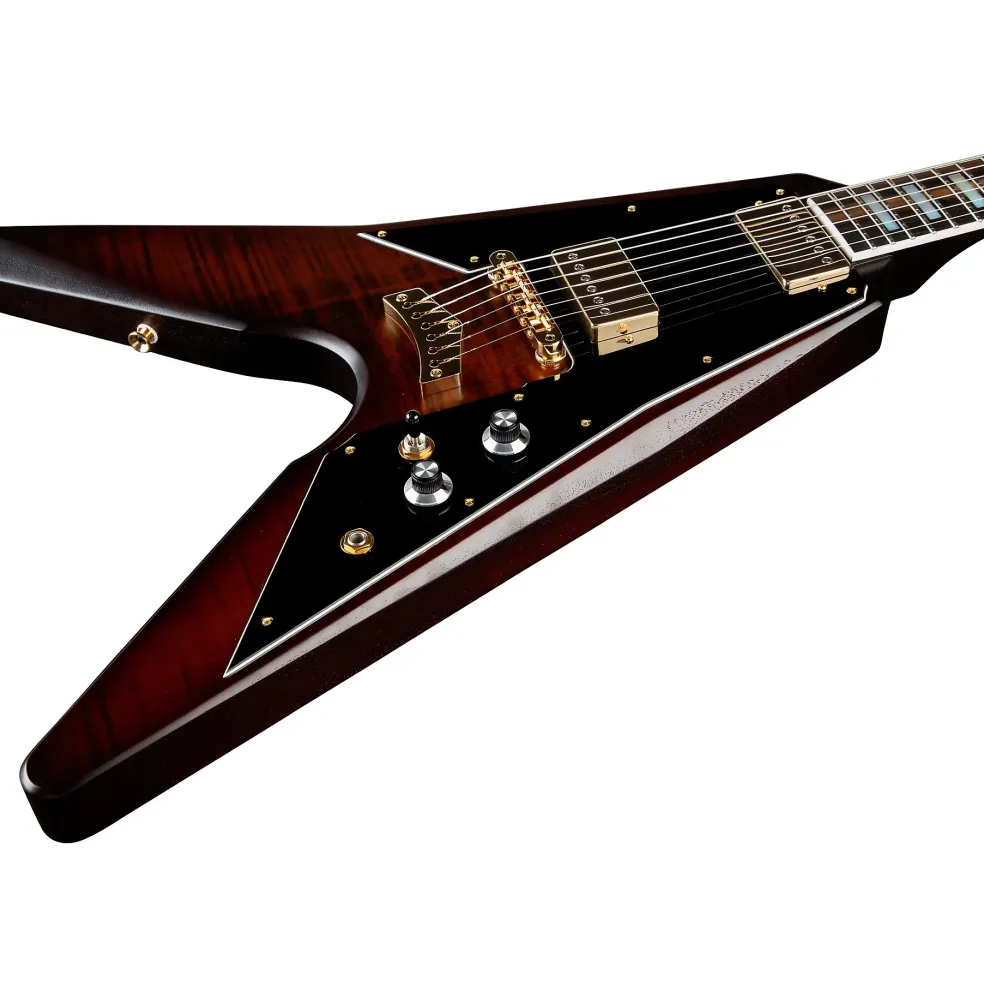 Dunable Guitars Asteroid Electric Guitar Flame Top Amber Burst