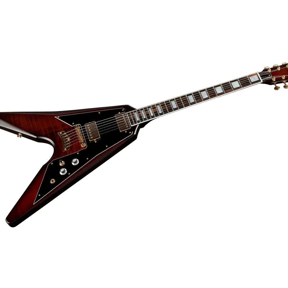 Dunable Guitars Asteroid Electric Guitar Flame Top Amber Burst