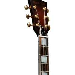 Dunable Guitars Asteroid Electric Guitar Flame Top Amber Burst