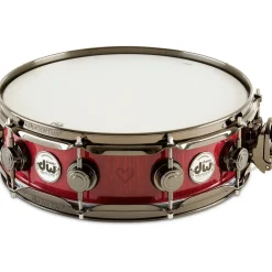 DW Collector's Exotic Purpleheart With Heart Graphic Snare Drum, Black Nickel Hardware 14 x 4 in.