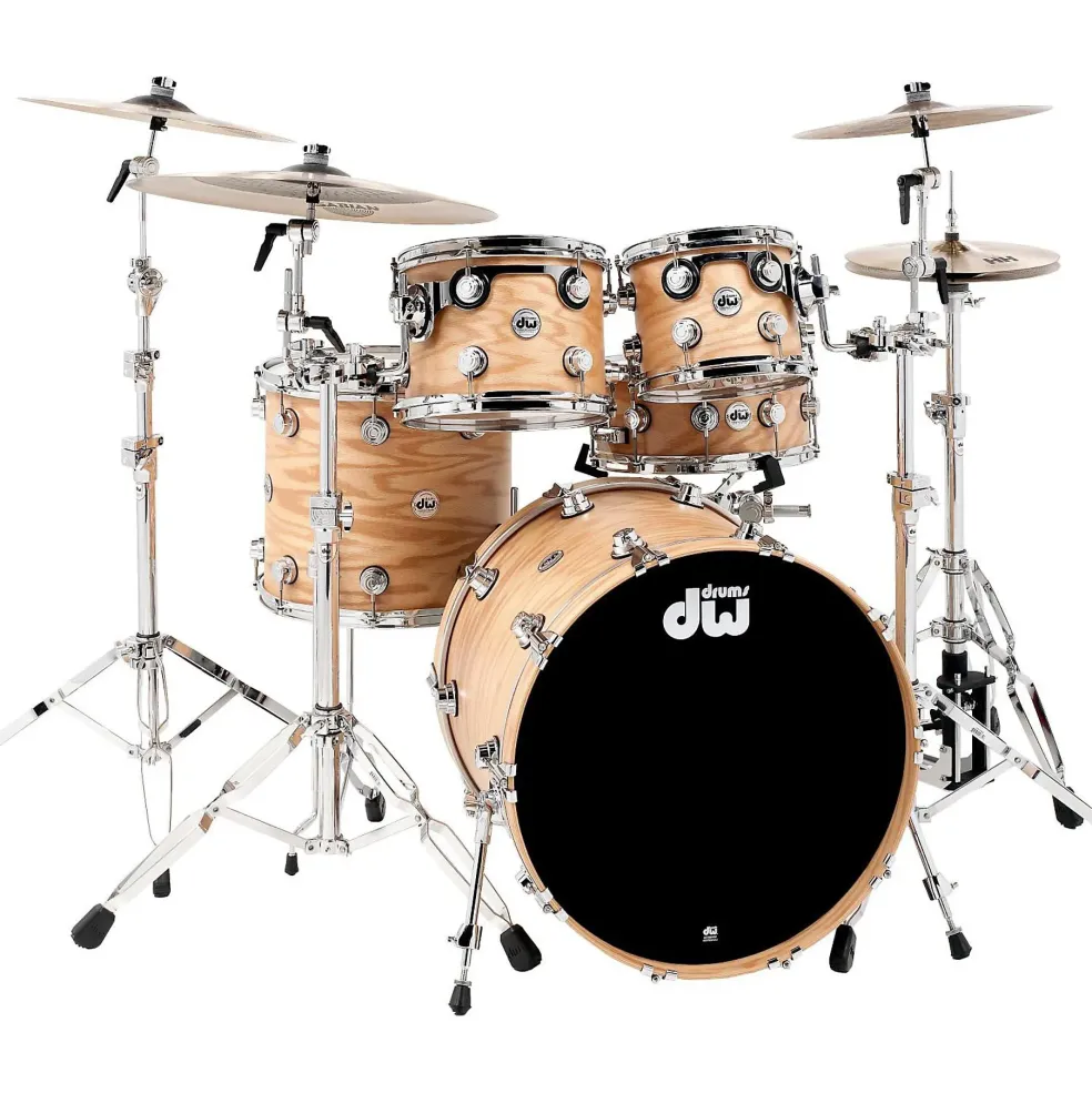 DW Collector's Series Lacquer Custom Oak 4-Piece Shell Pack Natural Hard Satin