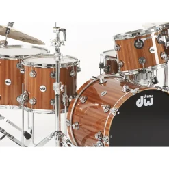 DW Collector's Series 5-Piece Lacquer Custom Shell Pack Mahogany/Maple with Chrome Hardware