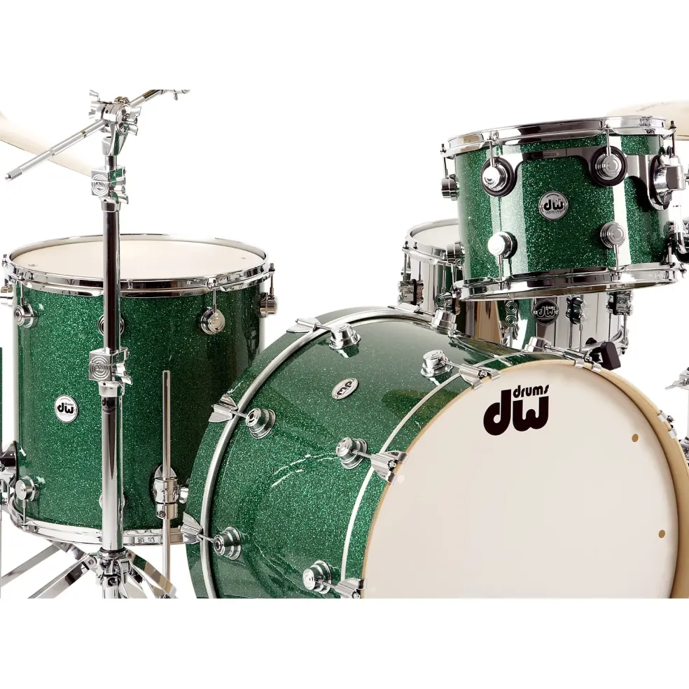 DW Collector's Series 4-Piece Lacquer Specialty Shell Pack Cherry Wood to Burnt Toast Fade Chrome Hardware