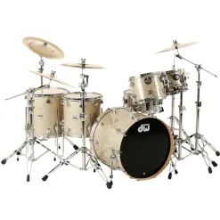 DW Collector's Series 4-Piece Satin Specialty Burnt Toast Fade Shell Pack With Chrome Hardware