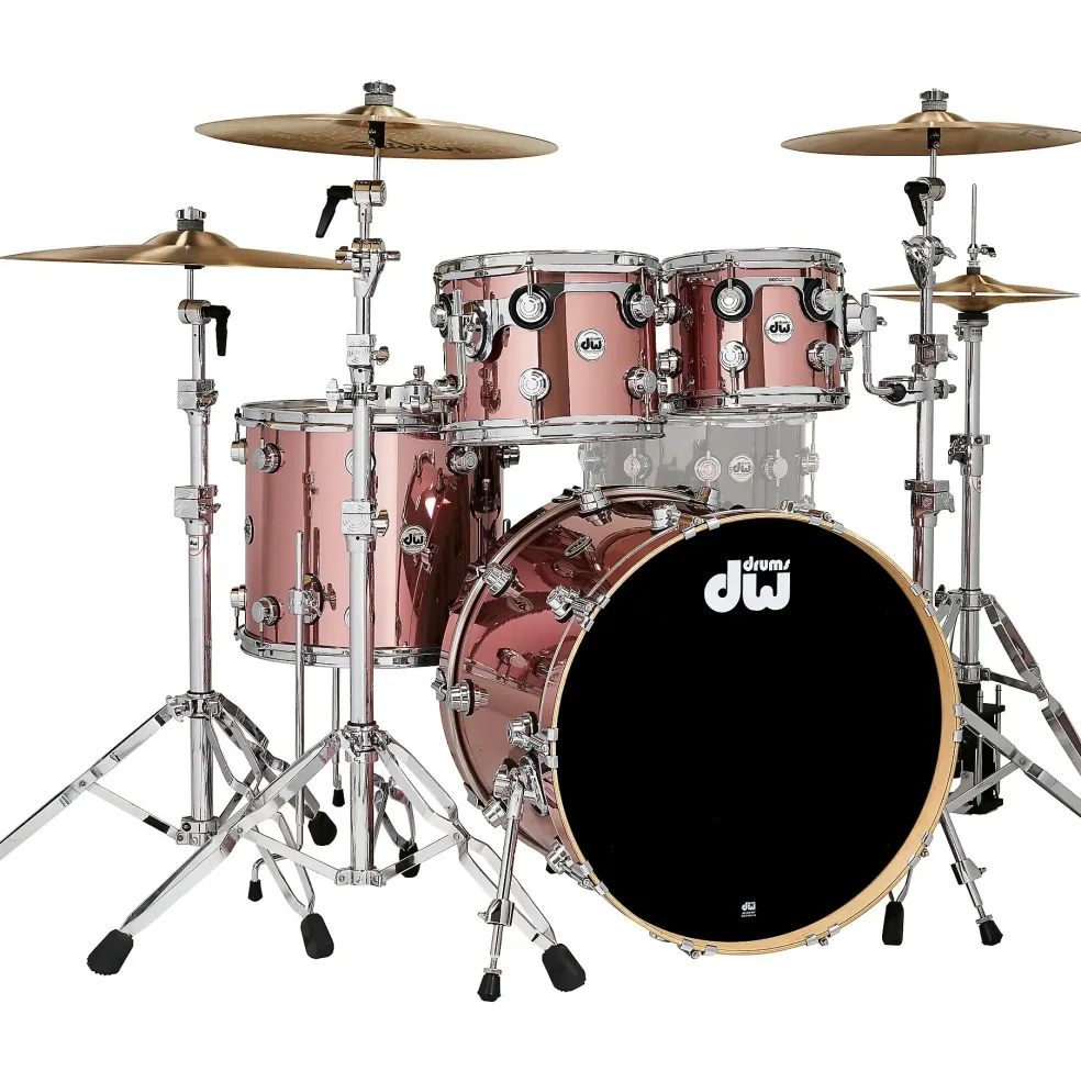 DW Collectors Series 4-Piece SSC Maple Shell Pack With Chrome Hardware Rose Copper