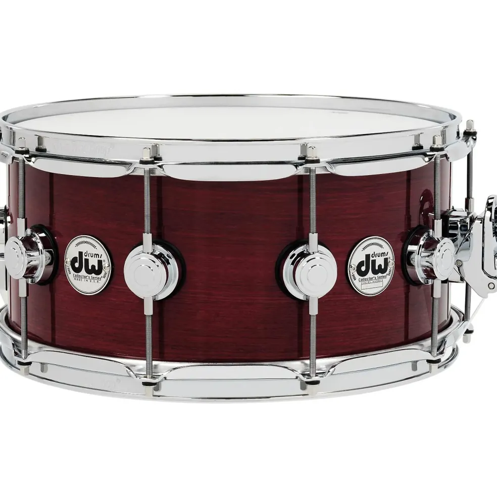 DW Collector's Series Purpleheart Lacquer Custom Snare Drum With Chrome Hardware 14 x 6.5 in.