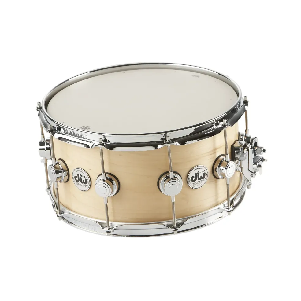 DW Collector's Series Satin Oil Snare Drum Natural with Chrome Hardware 14x7