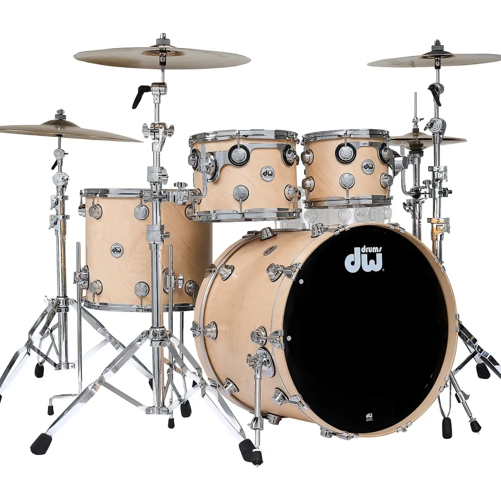 DW Collector's Series Satin Oil 4-Piece Shell Pack Twisted Natural Chrome Hardware