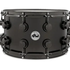 DW Collector's Series Satin Black Over Brass Snare Drum With Black Nickel Hardware 14 x 8 in.