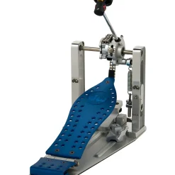 DW Colorboard Machined Chain Drive Single Bass Drum Pedal with Blue Footboard