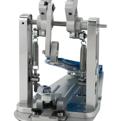 DW Colorboard Machined Direct Drive Double Bass Drum Pedal With Cobalt Footboard