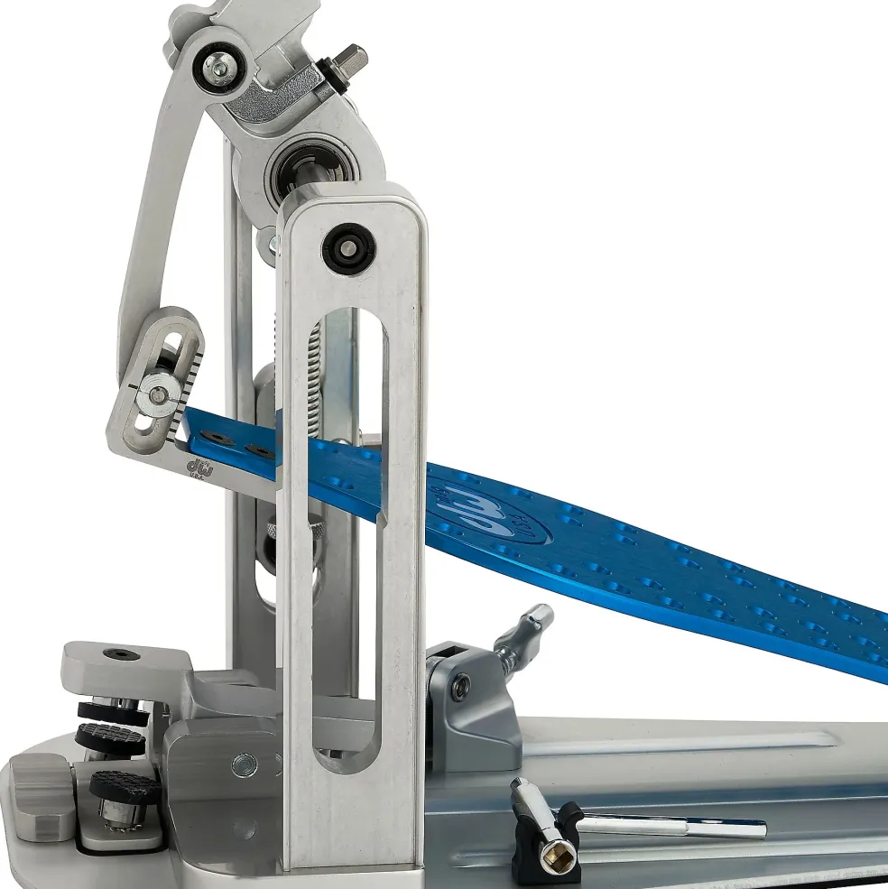 DW Colorboard Machined Direct Drive Single Bass Drum Pedal With Cobalt Footboard