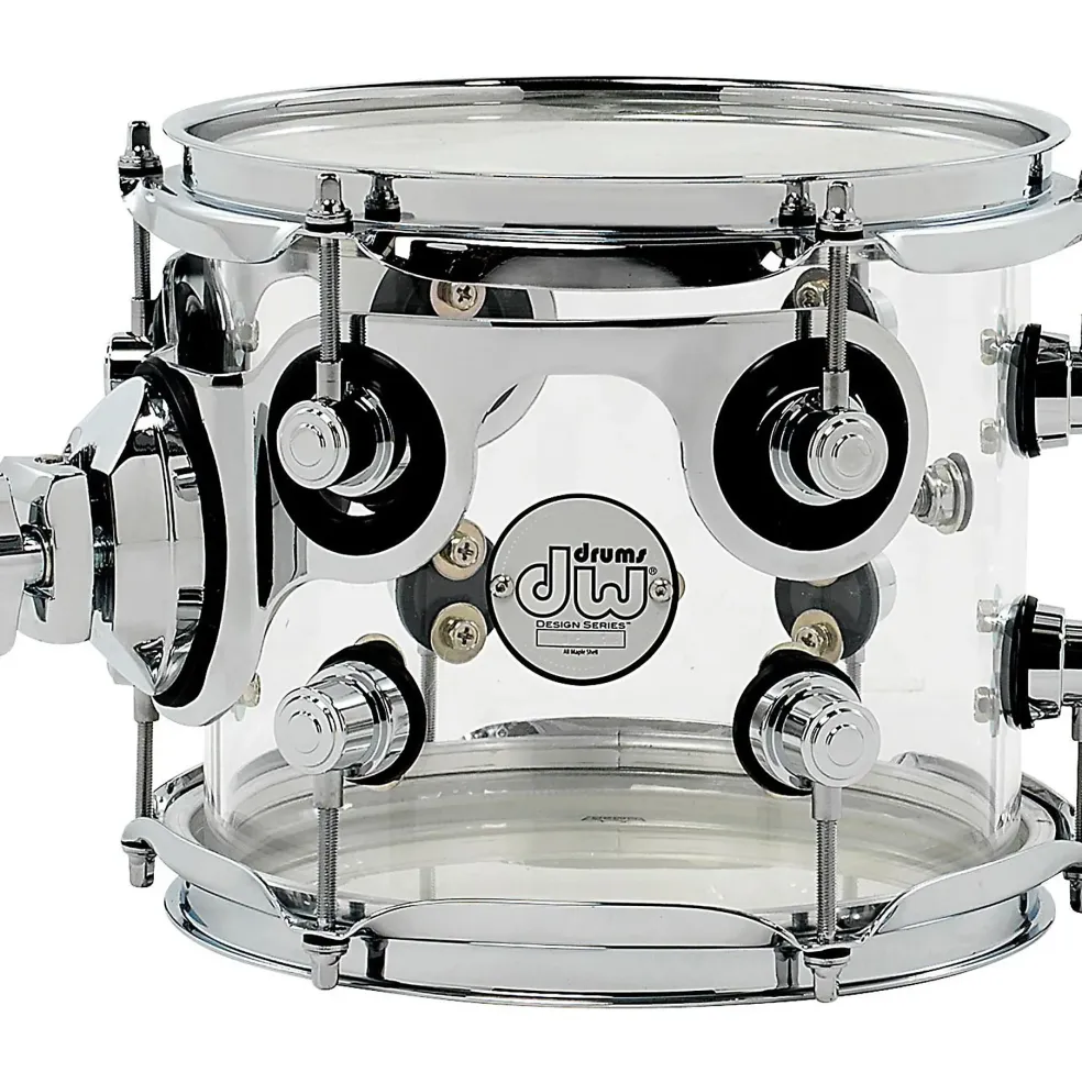 DW Design Series Acrylic Tom With Chrome Hardware 8 x 7 in. Clear