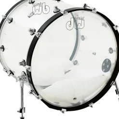 DW Design Series Acrylic Bass Drum With Chrome Hardware 22 x 18 in. Clear