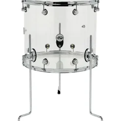 DW Design Series Acrylic Floor Tom With Chrome Hardware 18 x 16 in. Clear