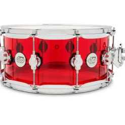 DW Design Series Acrylic Snare Drum With Chrome Hardware 14 x 6 in. Clear