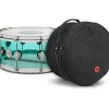 DW Design Series Sea Glass Acrylic Snare Drum, Chrome Hardware With Road Runner Bag