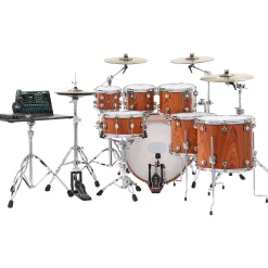 DW DWe Wireless Acoustic-Electronic Convertible 5-Piece Drum Set Bundle With 22