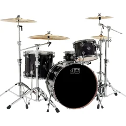 DW Performance Series 4-Piece Shell Pack Ebony Stain Lacquer with Chrome Hardware