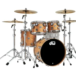 DW 4-Piece Collectors Series Cherry Shell Pack With Chrome Hardware Satin Natural