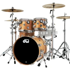 DW 4-Piece Collectors Series Cherry Shell Pack With Chrome Hardware Satin Natural