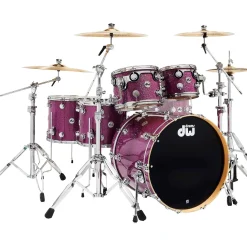 DW 5-Piece Collectors SSC Maple Finish Ply Shell Pack with 22 in. Bass Drum - Purple Glass