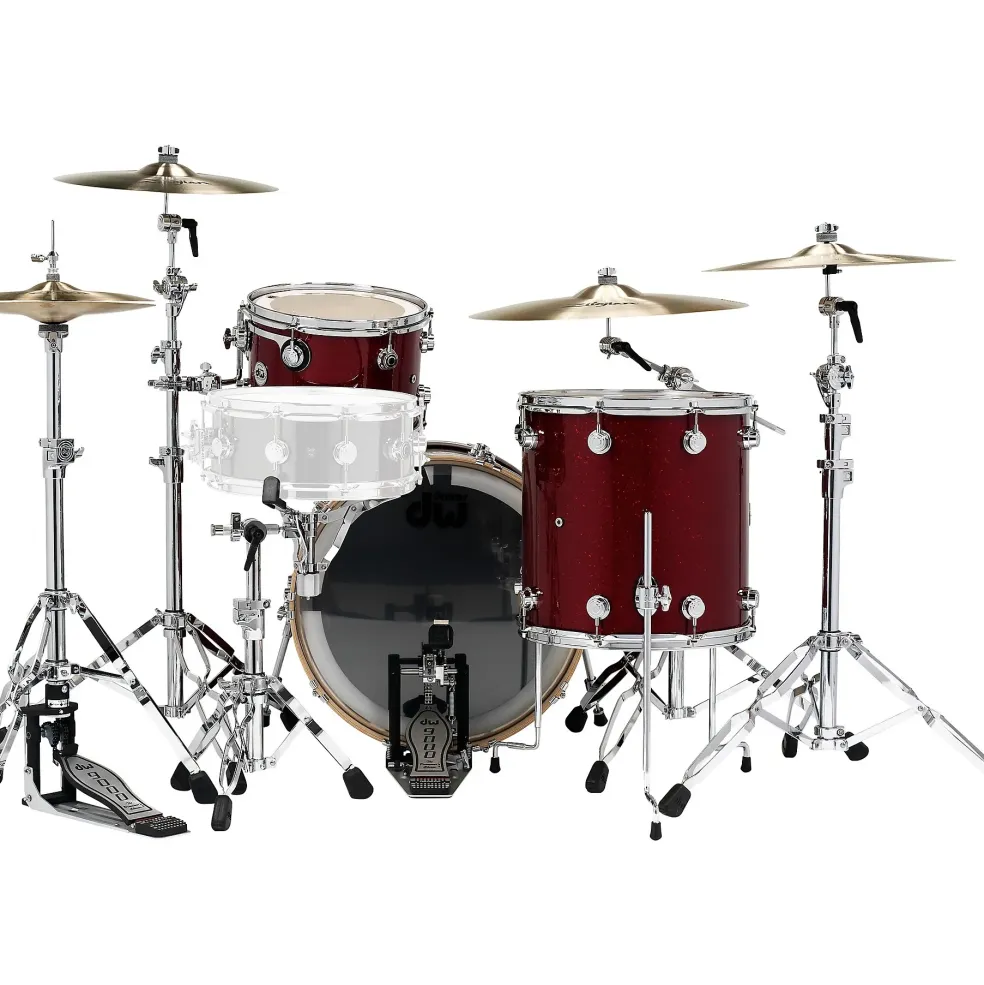 DW SSC Collector's Series 3-Piece FinishPly Shell Pack With Chrome Hardware Ruby Glass