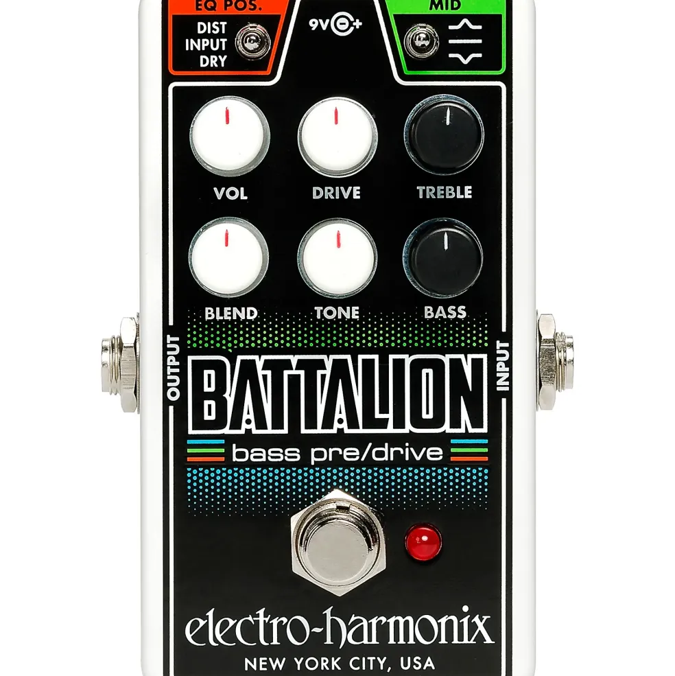 Electro-Harmonix Nano Battalion Bass Preamp & Overdrive Effects Pedal