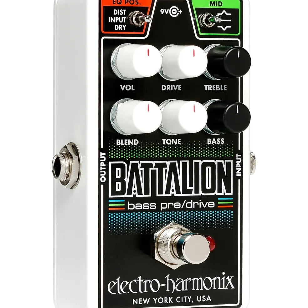 Electro-Harmonix Nano Battalion Bass Preamp & Overdrive Effects Pedal