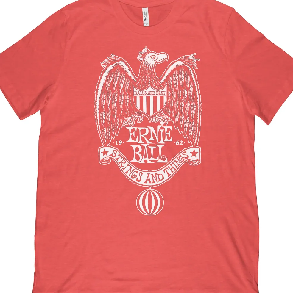 Ernie Ball 1962 Strings & Things Red T-Shirt XX Large Red