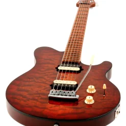 Ernie Ball Music Man Axis Super Sport Quilted Maple Top Electric Guitar Roasted Amber