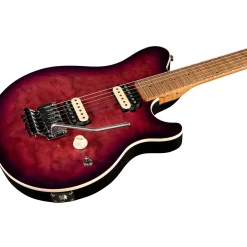 Ernie Ball Music Man Axis Quilt Top Electric Guitar Olallieberry