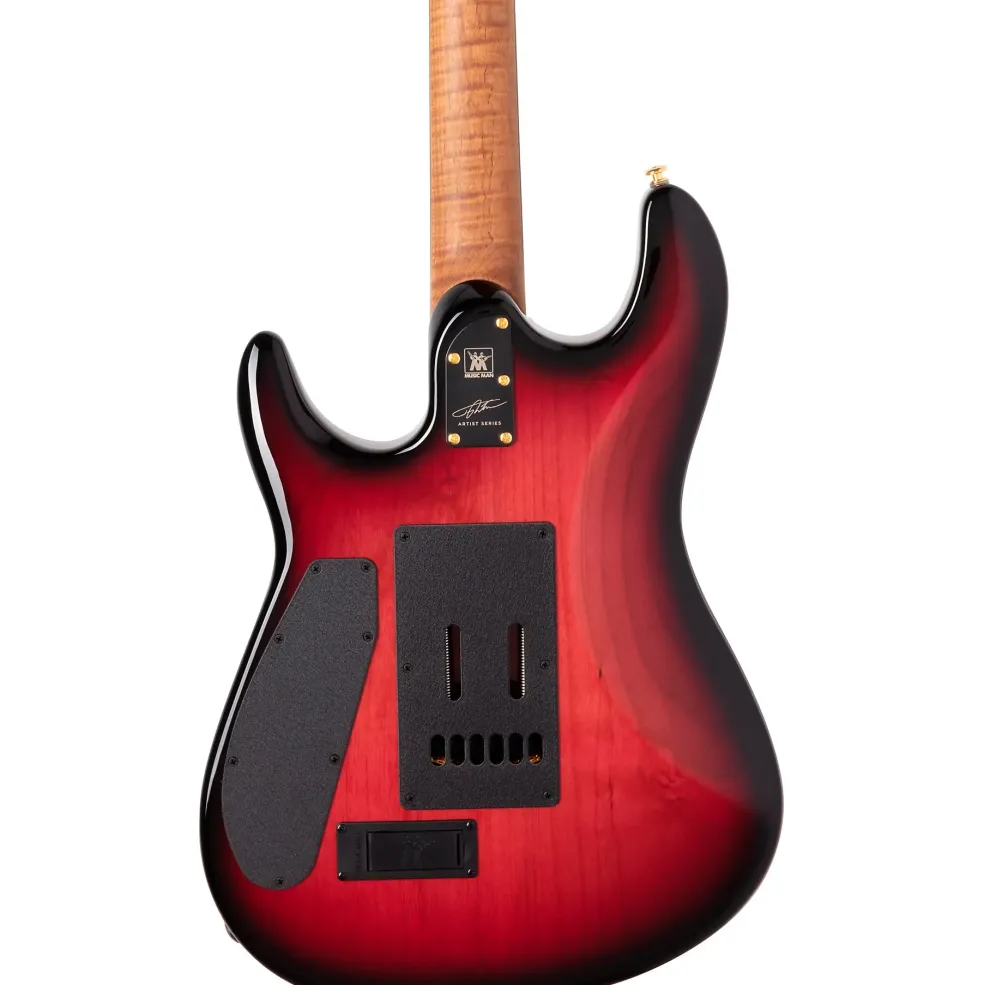 Ernie Ball Music Man Jason Richardson Artist Series Cutlass Electric Guitar Rorschach Red