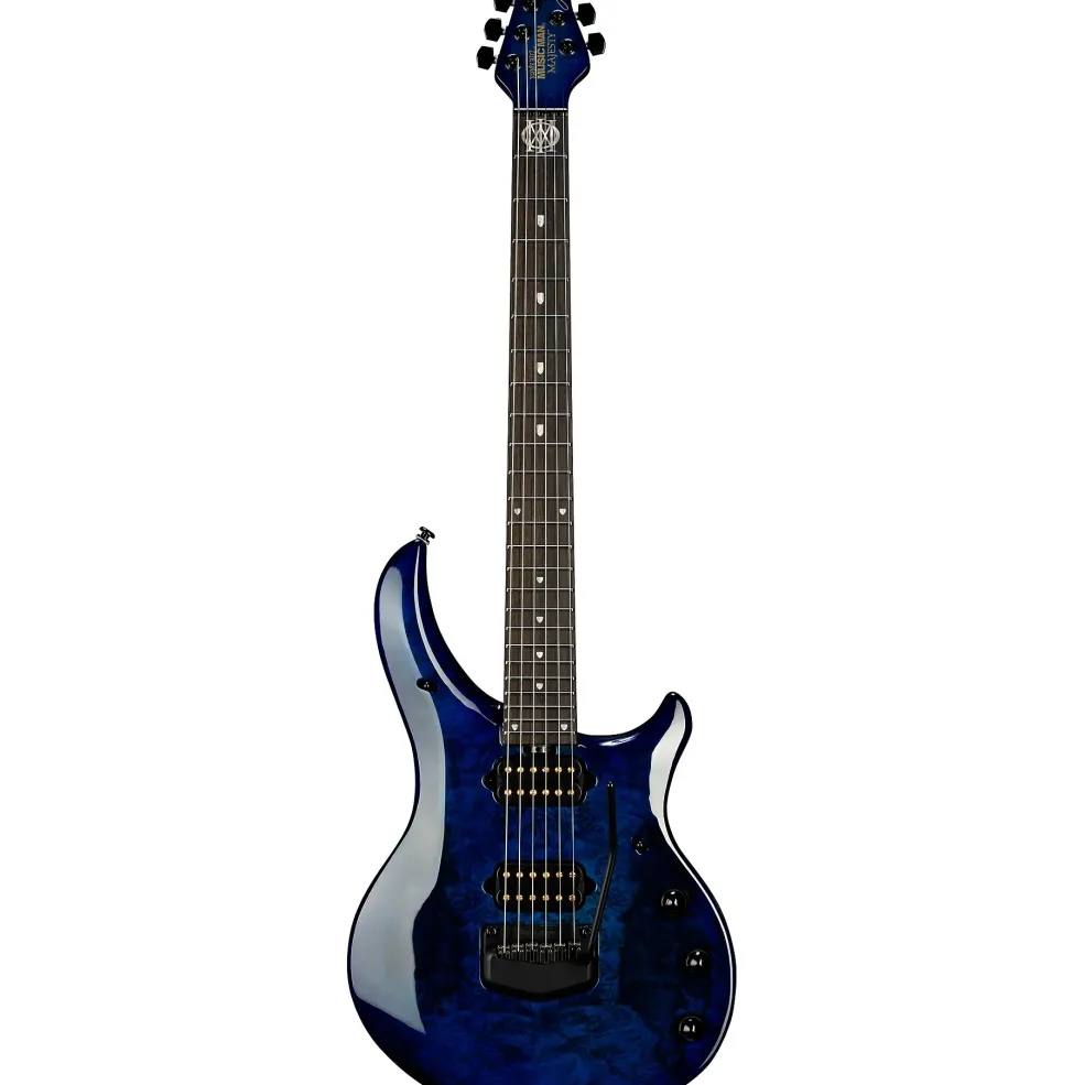 Ernie Ball Music Man John Petrucci BFR Majesty 6 Quilt Top Electric Guitar Blue Ink