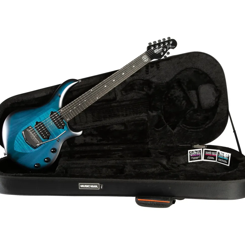 Ernie Ball Music Man John Petrucci Majesty 7 Electric Guitar Blue Silk