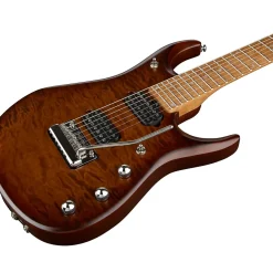 Ernie Ball Music Man JP15 Roasted Quilt Maple Top 7-String Electric Guitar Sahara Burst