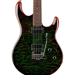 Ernie Ball Music Man Luke 3 HH Quilt Maple Top Rosewood Fingerboard Electric Guitar Luscious Green