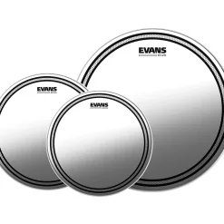 Evans EC2S Clear Tom Heads With Free 14" HD Dry Snare Head 10, 12, 16 in.